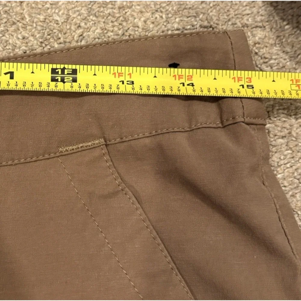 O'NEILL Hybrid Chino Shorts Size 30 Dark Khaki Zipper Button Drawstring Golf